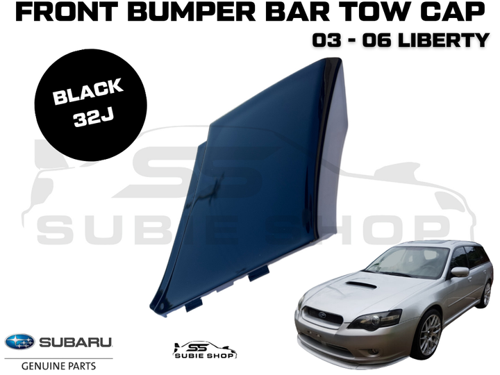 GENUINE Subaru Liberty 2003 - 06 Front Bumper Bar Tow Hook Cap Cover Black 32J