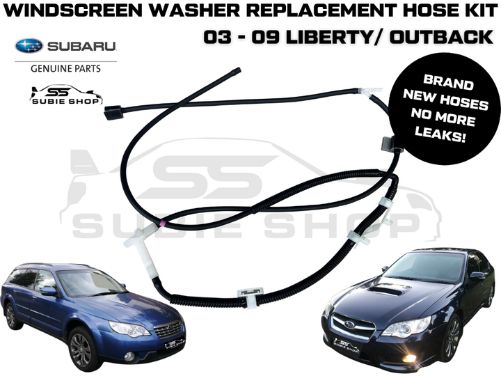 New Genuine Subaru Liberty Outback 03 - 09 Bonnet Water Jet Windscreen Hose Kit