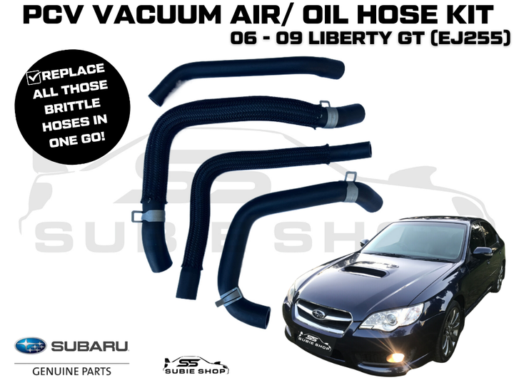 Genuine Subaru Liberty GT Turbo EJ255 2006 - 09 PCV Vacuum Air Oil Hose Pipe Set