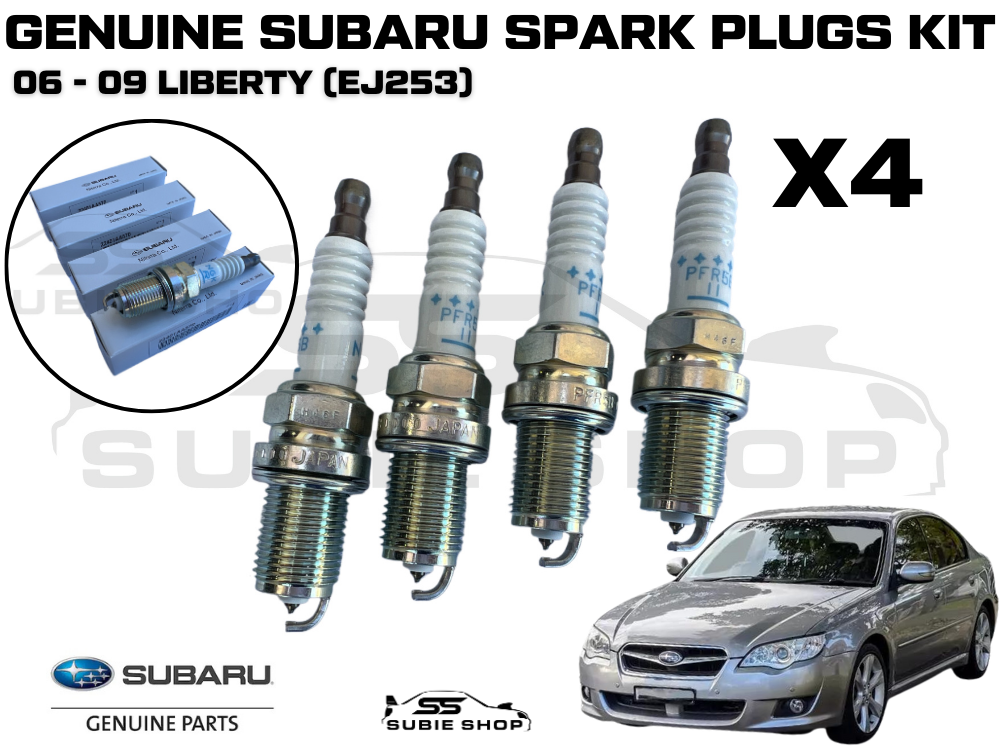 4 x GENUINE OEM Subaru Liberty Gen4 2006 - 2009 EJ253 Petrol Spark Plugs Set Kit