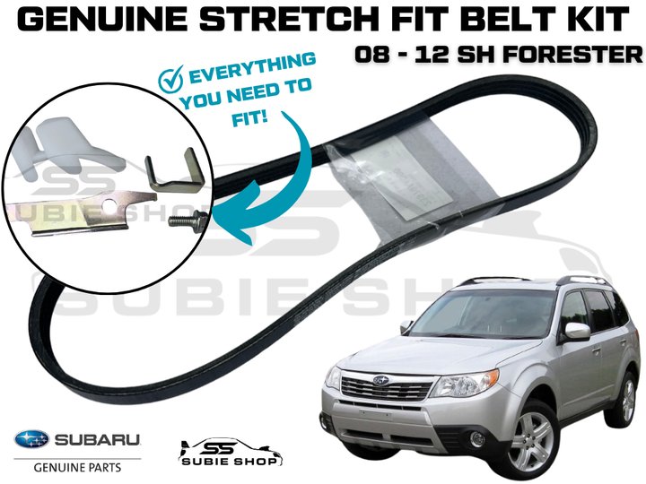 New Genuine Subaru Forester SH EJ25 2008 - 2010 AC Air Con Stretch Fit Belt Kit