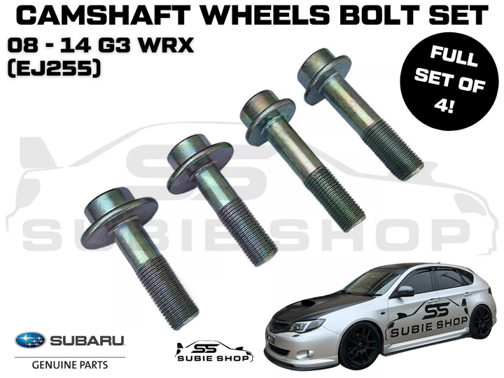 GENUINE Subaru WRX G3 08 - 14 EJ255 Camshaft Cam Intake Exhaust Wheel Bolt Set