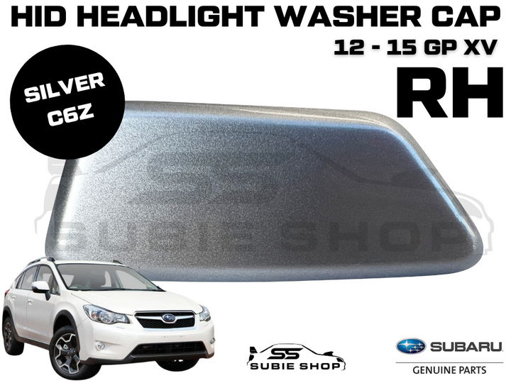 GENUINE Subaru XV GP 12 - 15 Headlight Bumper Washer Cap Cover Right Silver C6Z