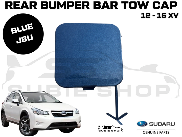 GENUINE Subaru XV 2012 - 2016 GP Rear Bumper Bar Tow Hook Cap Cover Blue J8U