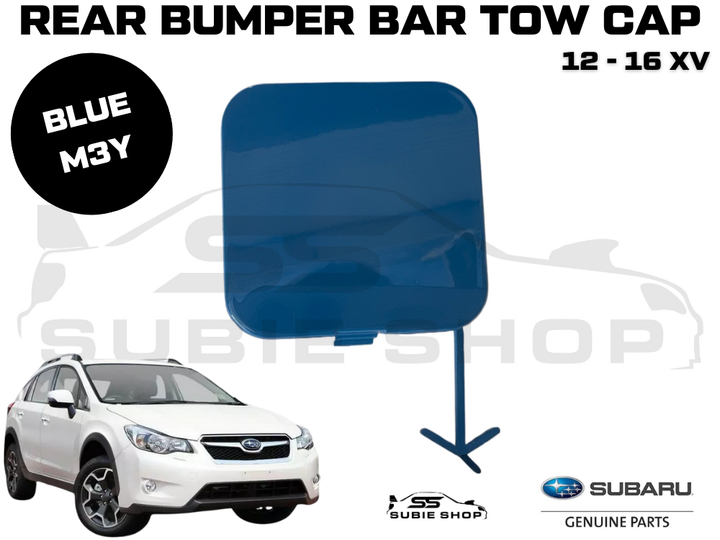 GENUINE Subaru XV 2012 - 2016 GP Rear Bumper Bar Tow Hook Cap Cover Blue M3Y