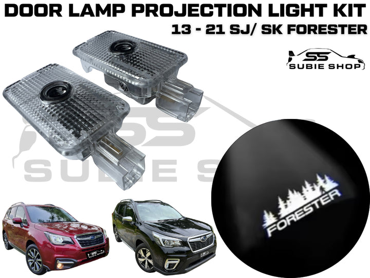 LED Logo Projection Door Lamp Courtesy Light Kit For 13 - 20 SJ / SK Forester