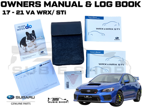 GENUINE Subaru WRX STi 17-21 VA Factory Owners Manual Log Book Wallet Set Pouch