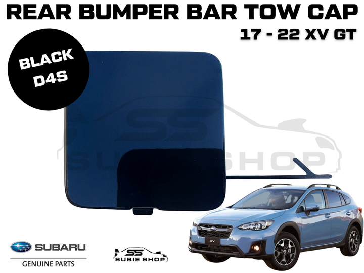 New GENUINE Subaru XV GT 17 - 22 Rear Bumper Bar Tow Hook Cap Cover Black D4S