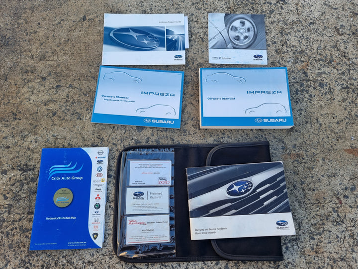 Subaru Impreza GH G3 08 - 14 Factory Owners Manual Log Book Wallet Brochures