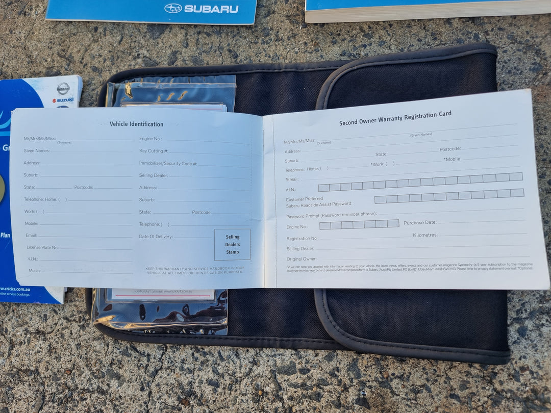 Subaru Impreza GH G3 08 - 14 Factory Owners Manual Log Book Wallet Brochures