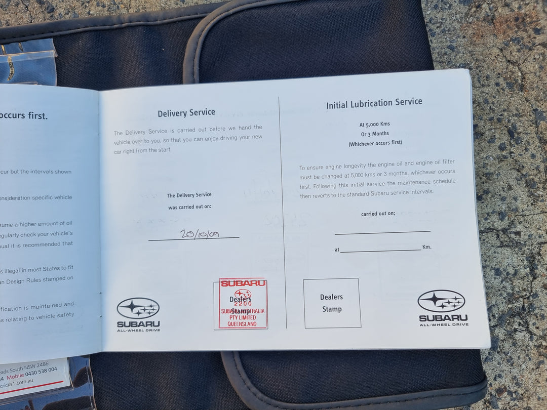 Subaru Impreza GH G3 08 - 14 Factory Owners Manual Log Book Wallet Brochures