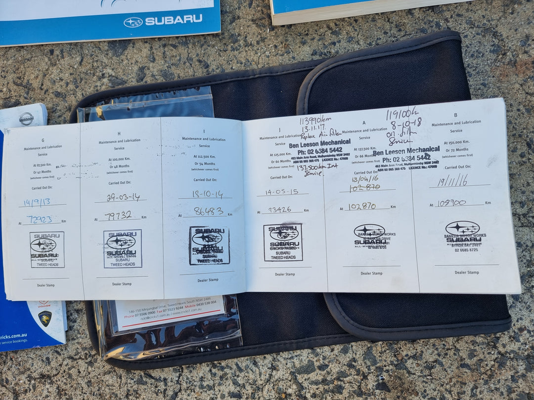 Subaru Impreza GH G3 08 - 14 Factory Owners Manual Log Book Wallet Brochures