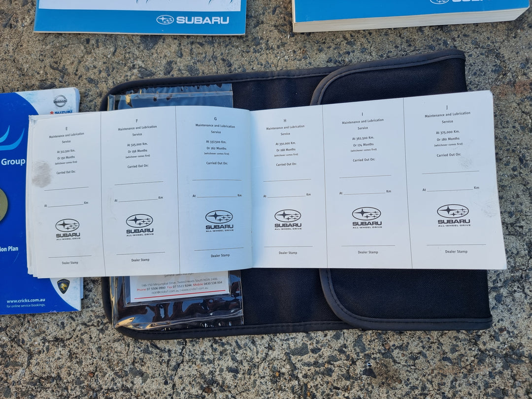 Subaru Impreza GH G3 08 - 14 Factory Owners Manual Log Book Wallet Brochures