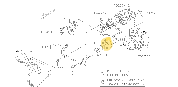 Genuine Subaru Liberty Outback Gen 4 H6 03-09 Idle Belt Pulley Bearing EZ30 3.0L