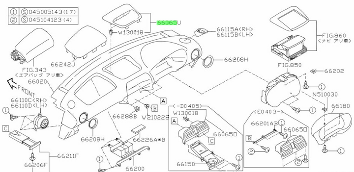 New GENUINE Subaru Impreza GD WRX STi 00-07 Dash Clock Surround Trim Panel Cover