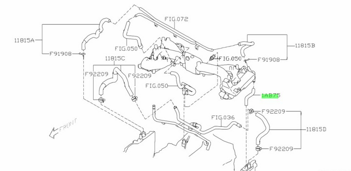 Genuine Subaru Impreza GD WRX & STi Turbo EJ 00-05 PCV Vacuum Air Oil Hose Pipe