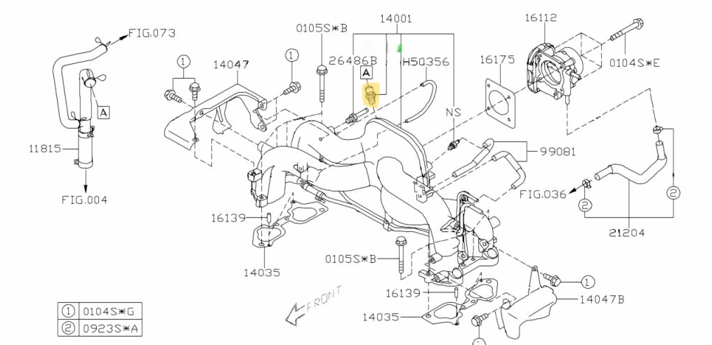 Genuine OEM Subaru Impreza GD WRX 2005 - 2007 EJ255 PCV Valve Solenoid Air Oil