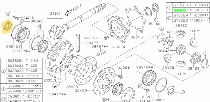 GENUINE Subaru Impreza / WRX / STi 8-21 Front Right Gearbox CV Transmission Seal