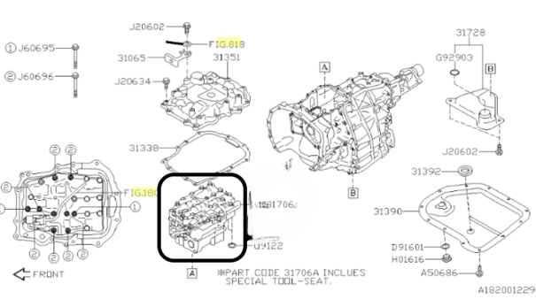 Pre-Order New Genuine Subaru Forester Impreza XV Liberty Outback Valve Body Train Solenoid