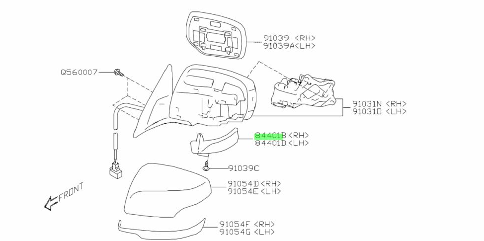 New Genuine Subaru Outback BR 2012 - 2014 Side Mirror Indicator Light Right R