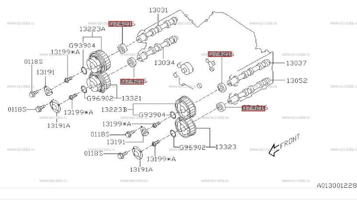 GENUINE OEM Subaru Liberty GT 2006-09 EJ255 Engine Dual Cam Shaft Seals Seal Kit