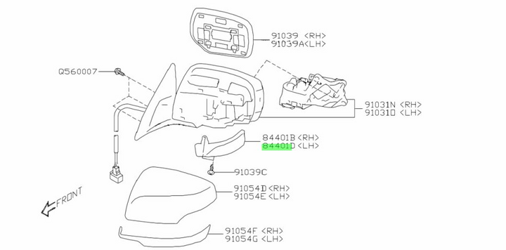 New Genuine Subaru VA WRX STi 2015 - 2021 Side Mirror Indicator Light Left LH