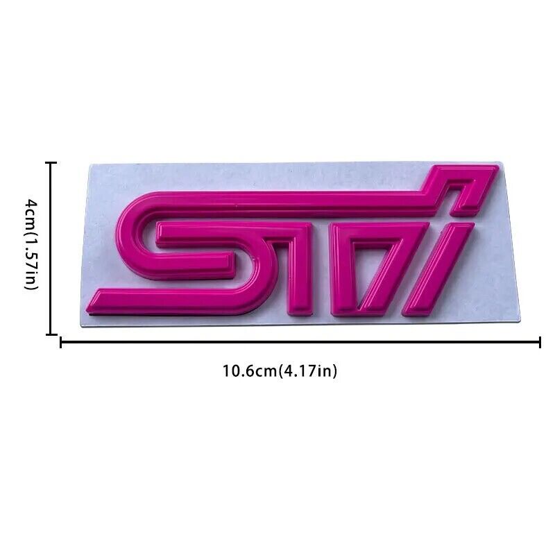 Metal 'STi' Rear Tailgate Decal Badge Emblem For Subaru Impreza WRX STi / BRZ +