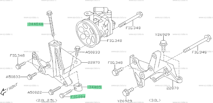 Subaru Liberty Outback Gen 4 03-09 EJ20 EJ25 Alternator Bracket Bolt Tensioner