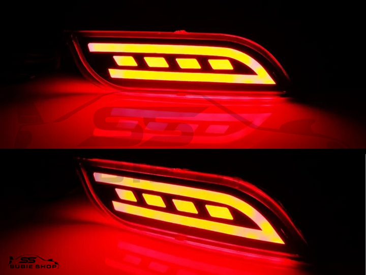 Rear Bumper Reflector LED Fog Tail & Brake Lights For Impreza WRX Liberty XV etc