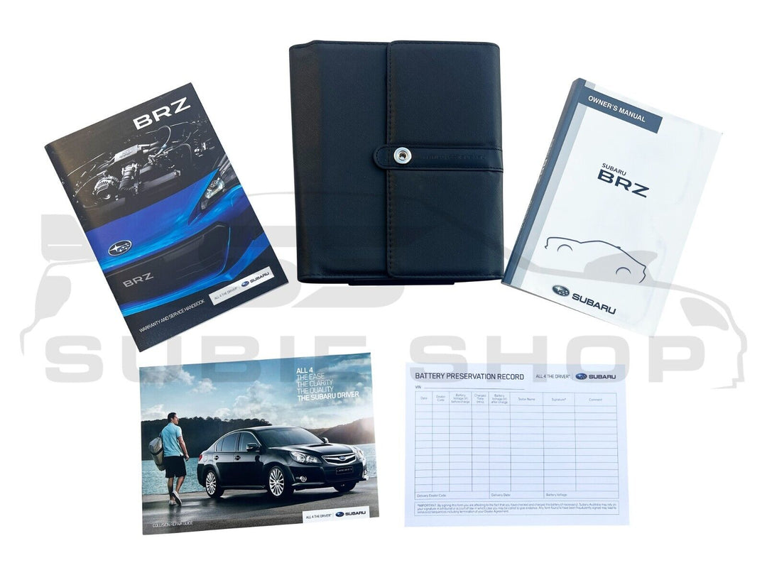 GENUINE Subaru BRZ 12-16 Factory Owners Manual Log Service Book Wallet Set Pouch