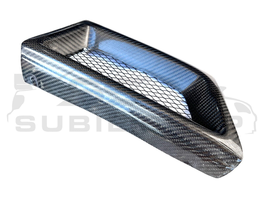 3 Piece Carbon Fiber Black Mesh Grille Grill For 06 - 07 Subaru WRX STI Hawkeye