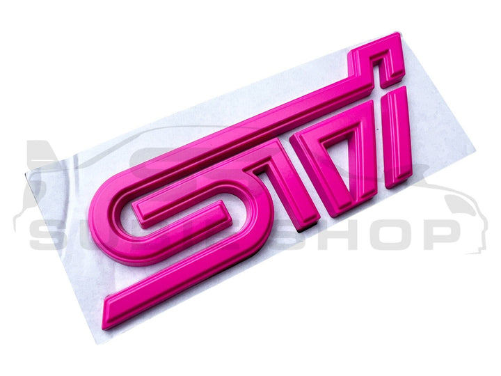 Metal 'STi' Rear Tailgate Decal Badge Emblem For Subaru Impreza WRX STi / BRZ +