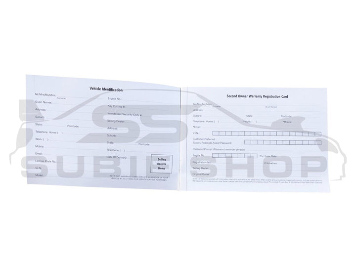 GENUINE Subaru Liberty Outback 06 09 Factory Owners Manual Log Book Wallet Pouch