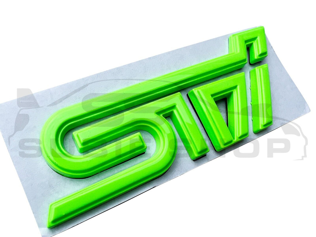 Metal 'STi' Rear Tailgate Decal Badge Emblem For Subaru Impreza WRX STi / BRZ +