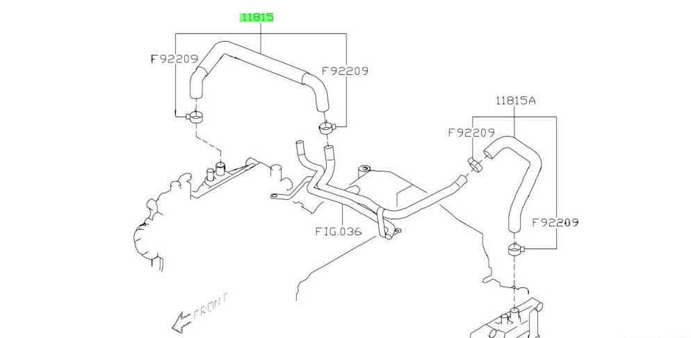 New Genuine Subaru Forester SHXT Turbo EJ255 8-12 PCV Vacuum Air Oil Hose Pipe L