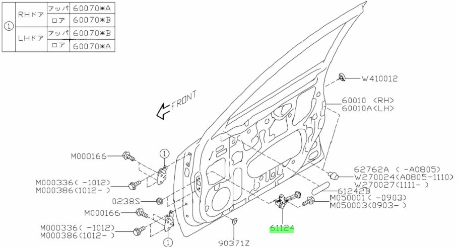 Genuine Subaru Impreza GJ GP 2012 - 16 Car Door Hinge Check Arm Stopper Front