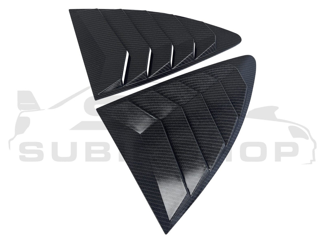 Side Rear Window Louvers Pair Trim For 13 - 20 Subaru BRZ Toyota 86 Carbon Fiber