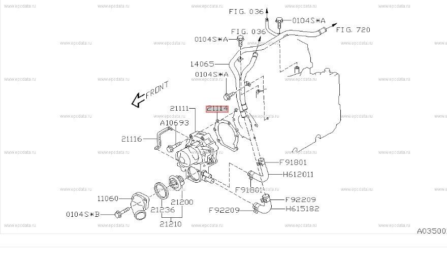 New Genuine OEM Subaru Forester SHXT EJ255 Turbo 2008 - 12 Water Pump Gasket