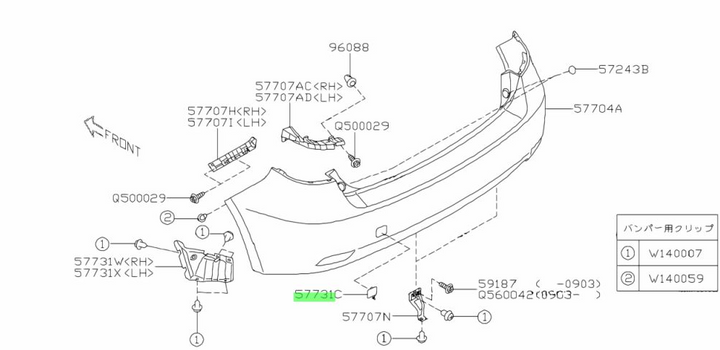 GENUINE Subaru Impreza G3 WRX STi 2008-14 Rear Bumper Bar Tow Hook Cap Cover C6Z