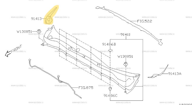 Genuine Subaru Forester SJ XT 13 - 18 Windscreen Mould Trim Panel Bezel Right RH