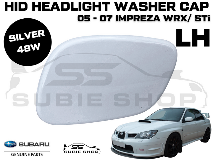 Genuine Headlight Washer Cap Cover 05 - 07 Subaru Impreza GD WRX STi LH Silver 48W