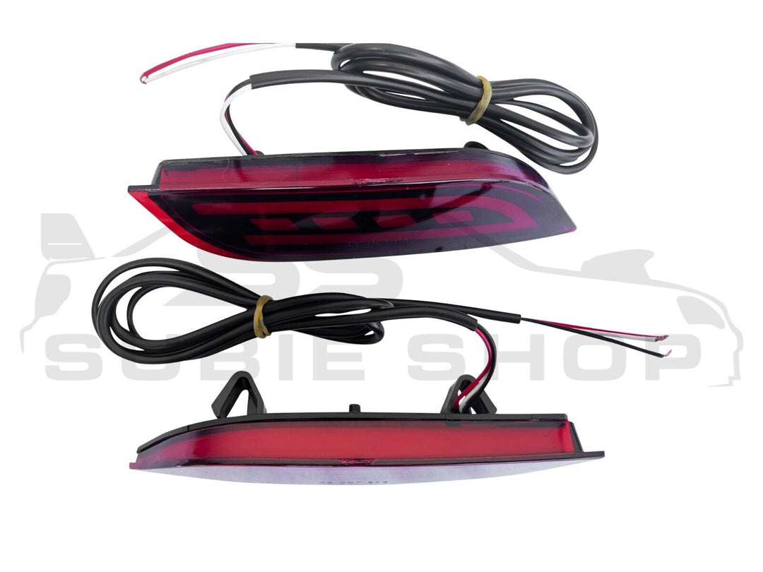 Rear Bumper Reflector LED Fog Tail & Brake Lights For Impreza WRX Liberty XV etc