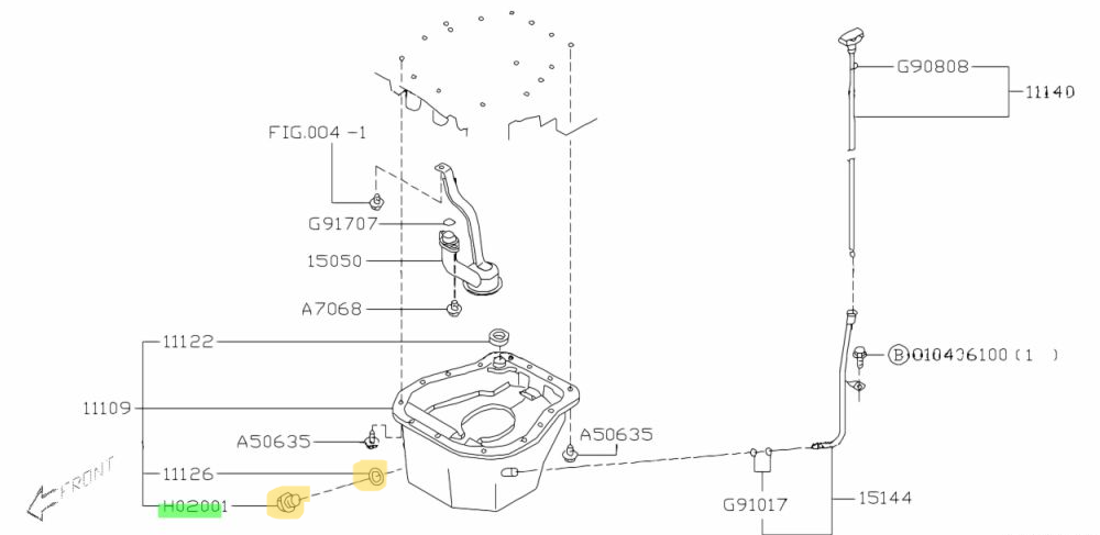 New Genuine Subaru Liberty Outback EJ H6 03 - 09 Sump Drain Plug + Crush Washer