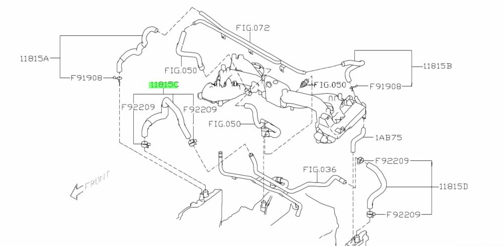 Genuine Subaru Impreza GD WRX & STi Turbo EJ 00-07 PCV Vacuum Air Oil Hose Pipe