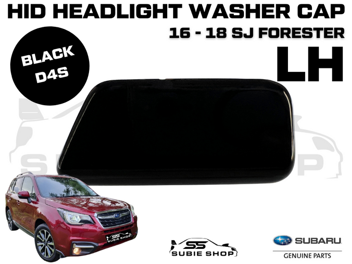 New Genuine Headlight Washer Cap Cover 16 - 18 Subaru Forester SJ Left Black D4S