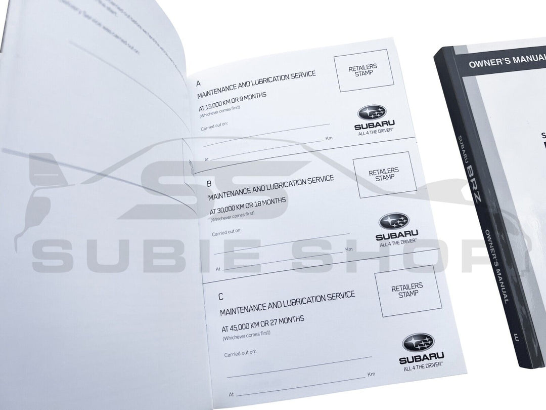 GENUINE Subaru BRZ 12-16 ZC6 Factory Owners Service Manual Log Book Wallet Pouch