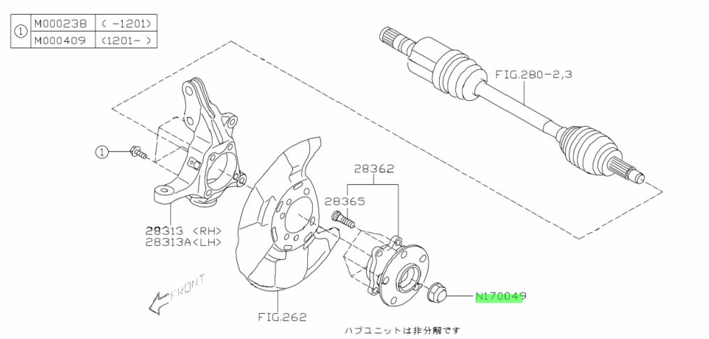 New GENUINE Subaru Liberty Forester Outback Impreza BRZ 86 XV CV Spline Axle Nut