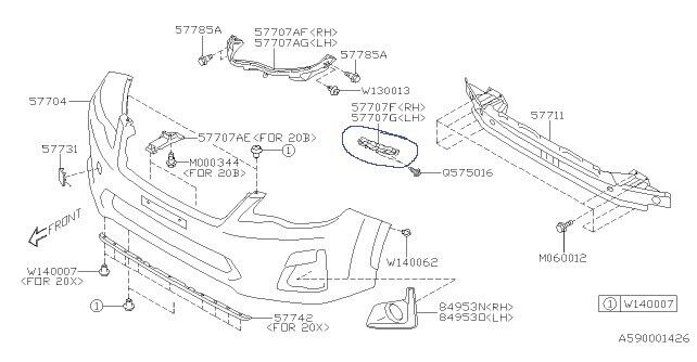 GENUINE Subaru XV GP CROSSTREK 12 - 16 Front Bumper Bar Bracket Slider Left LH L