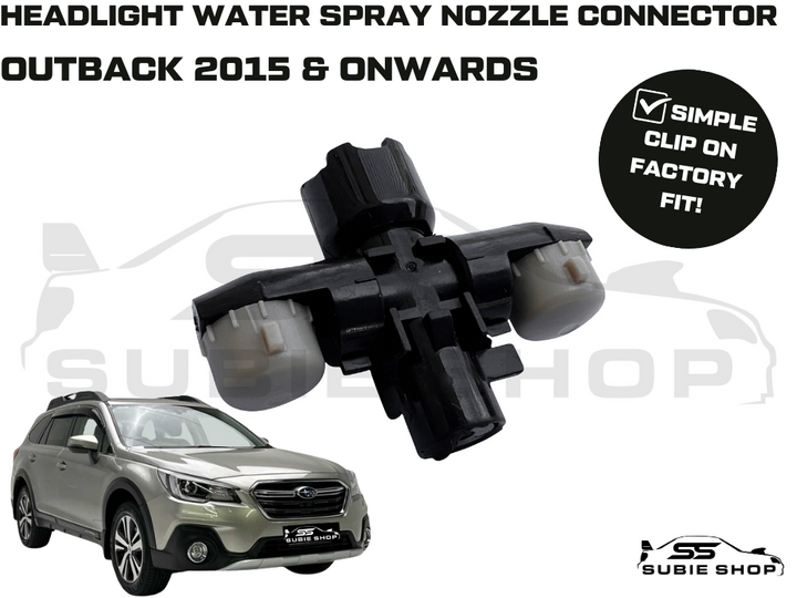 Headlight Washer Cap Water Jet Nozzle Connector For 2015 & On Subaru Outback BS