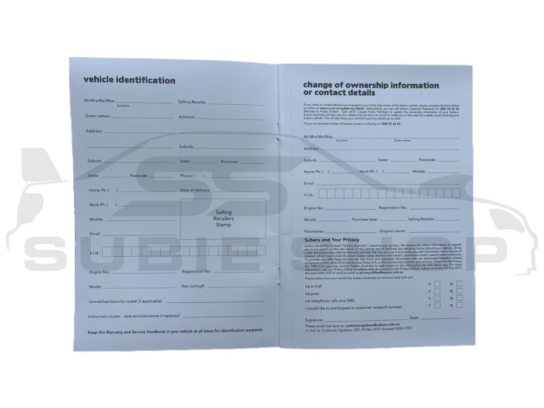 GENUINE Subaru Forester SK 21-24 Factory Owners Manual Log Book Wallet Set Pouch